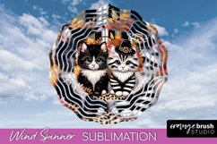 Thanksgiving Wind Spinner - Cat Wind Spinner Sublimation PNG Product Image 1