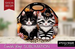 Cute Cat Lunch Bag - Thanksgiving Lunch Bug PNG Sublimation Product Image 1