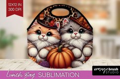 Cute Cat Lunch Bag - Thanksgiving Lunch Bug PNG Sublimation Product Image 1