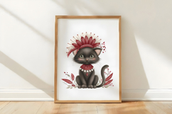 Thanksgiving Cat Clipart Sublimation Product Image 3