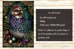 Christmas Garden Flag, Christmas Chicken Garden Flag, d2 Product Image 2