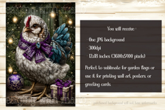 Christmas Garden Flag, Christmas Chicken Garden Flag, d4 Product Image 2
