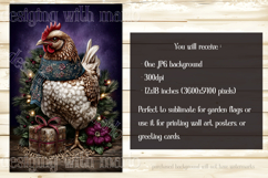 Christmas Garden Flag, Christmas Chicken Garden Flag, d6 Product Image 2