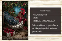 Christmas Garden Flag, Christmas Chicken Garden Flag, d7 Product Image 2