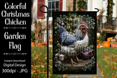 Christmas Garden Flag, Christmas Chicken Garden Flag, d9 Product Image 1