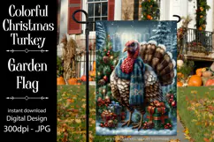 Thanksgiving Garden Flag, Christmas Turkdy Garden Flag, d1 Product Image 1