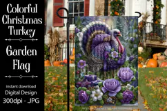 Thanksgiving Garden Flag, Christmas Turkdy Garden Flag, d10 Product Image 1
