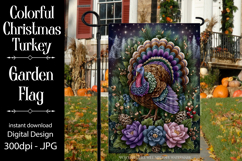 Thanksgiving Garden Flag, Christmas Turkdy Garden Flag, d11 Product Image 1