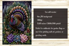 Thanksgiving Garden Flag, Christmas Turkdy Garden Flag, d11 Product Image 2