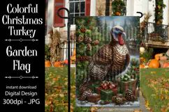 Thanksgiving Garden Flag, Christmas Turkdy Garden Flag, d12 Product Image 1