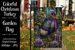 Thanksgiving Garden Flag, Christmas Turkdy Garden Flag, d14 Product Image 1
