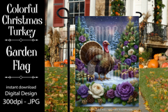 Thanksgiving Garden Flag, Christmas Turkdy Garden Flag, d15 Product Image 1