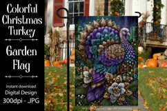 Thanksgiving Garden Flag, Christmas Turkdy Garden Flag, d16 Product Image 1