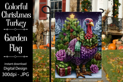 Thanksgiving Garden Flag, Christmas Turkdy Garden Flag, d17 Product Image 1