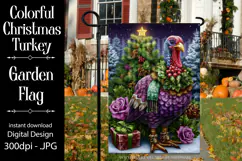 Thanksgiving Garden Flag, Christmas Turkdy Garden Flag, d17 Product Image 1