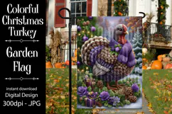 Thanksgiving Garden Flag, Christmas Turkdy Garden Flag, d19 Product Image 1