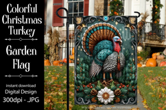Thanksgiving Garden Flag, Christmas Turkdy Garden Flag, d21 Product Image 1