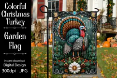 Thanksgiving Garden Flag, Christmas Turkdy Garden Flag, d21 Product Image 1