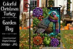 Thanksgiving Garden Flag, Christmas Turkdy Garden Flag, d22 Product Image 1
