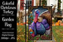 Thanksgiving Garden Flag, Christmas Turkdy Garden Flag, d27 Product Image 1