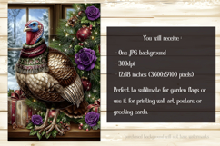 Thanksgiving Garden Flag, Christmas Turkdy Garden Flag, d28 Product Image 2