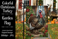 Thanksgiving Garden Flag, Christmas Turkdy Garden Flag, d30 Product Image 1