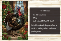 Thanksgiving Garden Flag, Christmas Turkdy Garden Flag, d30 Product Image 2