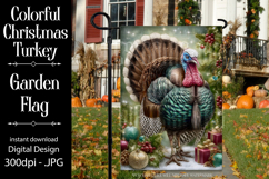 Thanksgiving Garden Flag, Christmas Turkdy Garden Flag, d32 Product Image 1