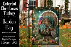 Thanksgiving Garden Flag, Christmas Turkdy Garden Flag, d35 Product Image 1
