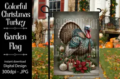 Thanksgiving Garden Flag, Christmas Turkdy Garden Flag, d36 Product Image 1