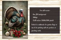 Thanksgiving Garden Flag, Christmas Turkdy Garden Flag, d36 Product Image 2