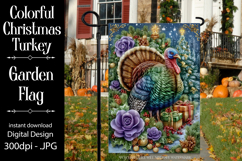 Thanksgiving Garden Flag, Christmas Turkdy Garden Flag, d7 Product Image 1