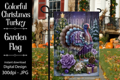 Thanksgiving Garden Flag, Christmas Turkdy Garden Flag, d9 Product Image 1
