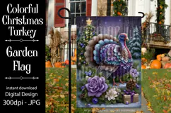 Thanksgiving Garden Flag, Christmas Turkdy Garden Flag, d9 Product Image 1