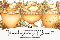 Thanksgiving Clipart Sublimation Product Image 1