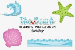 Beach Clip Art, summer clipart graphic, beach illustration Product Image 1
