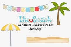 Beach Clip Art, summer clipart graphic, beach illustration Product Image 1