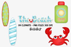 Beach Clip Art, summer clipart graphic, beach illustration Product Image 1