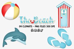 Beach Clip Art, summer clipart graphic, beach illustration Product Image 1