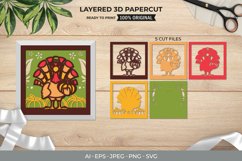 3D Papercut Turkey Bring The Pumpkin Layered Template Product Image 1