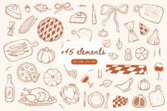 Thanksgiving Core - 45 elements | EPS PNG JPG SVG Product Image 2