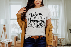 Take Me to the Pumpkin Patch SVG, Fall Pumpkin Quote SVG Product Image 3