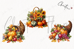 Thanksgiving Harvest Clipart | Fall PNG Product Image 3