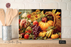 Thanksgiving Harvest Cutting Board Sublimation Design Product Image 2