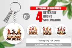 Thanksgiving Hat Gnome Keychain Product Image 1