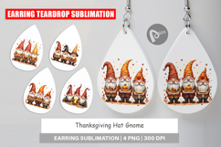Thanksgiving Hat Gnome Earring Product Image 1