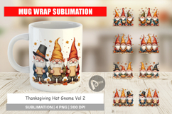 Thanksgiving Hat Gnome Mug Wrap Product Image 1