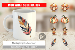 Thanksgiving Patchwork Mug Wrap Product Image 1