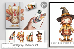 Thanksgiving Patchwork Digital Paper Product Image 1