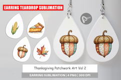 Thanksgiving Patchwork Earring Product Image 1